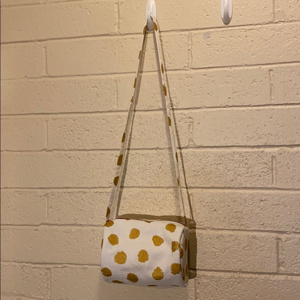 Polka dots mini barrel bag